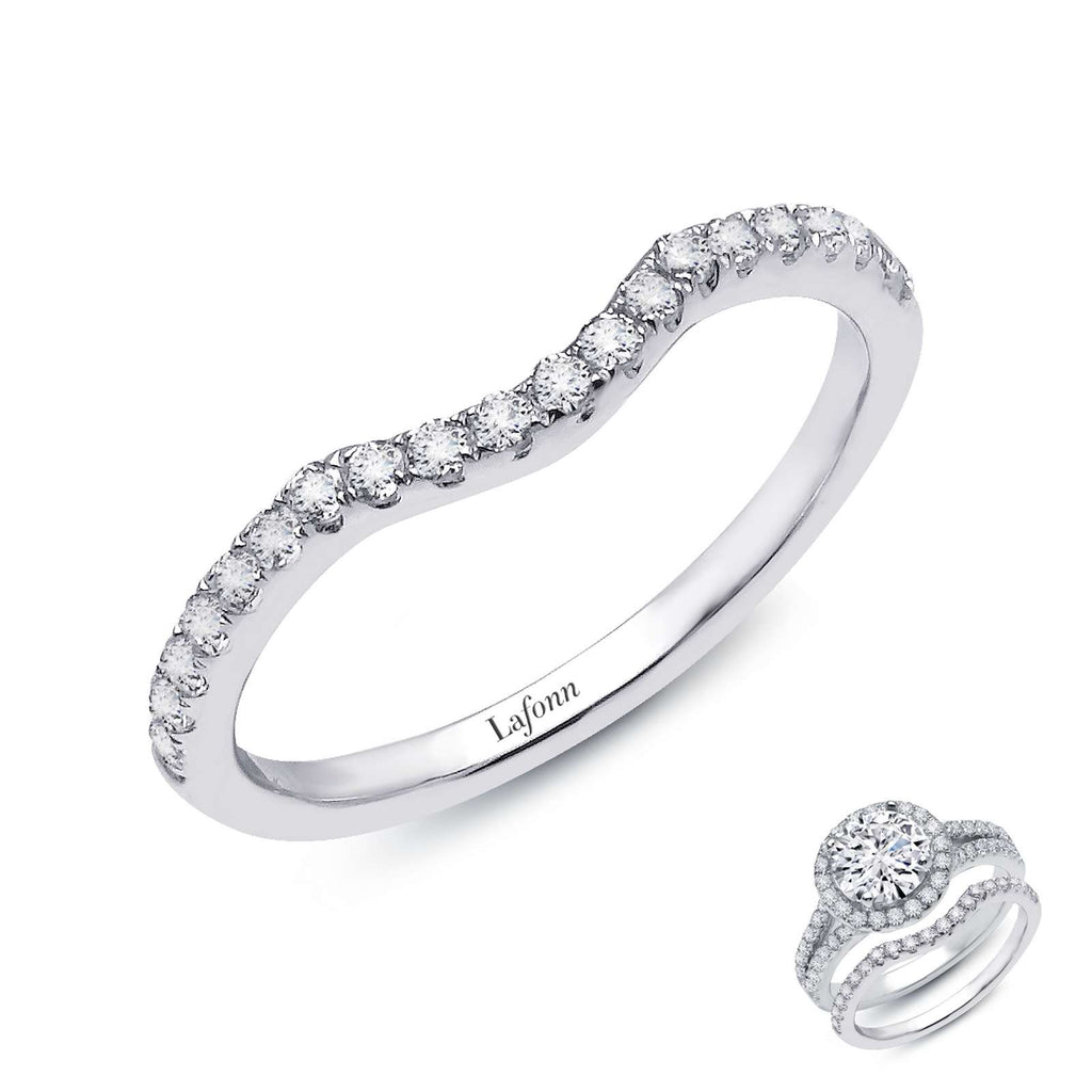 Simulated diamond ring, platinum bonded sterling silver.