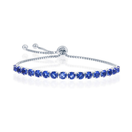 ReMARKable Designs Color Gemstone Bracelet in Sterling Silver White