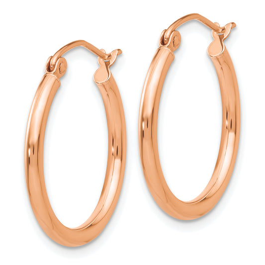14K Rose Gold Small Hoop Earrings