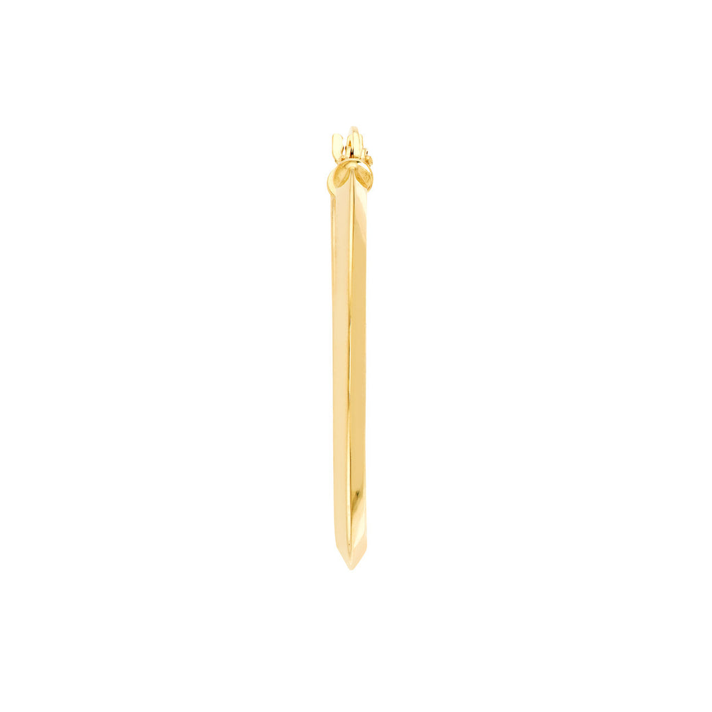 14K yellow gold medium hoop earring.