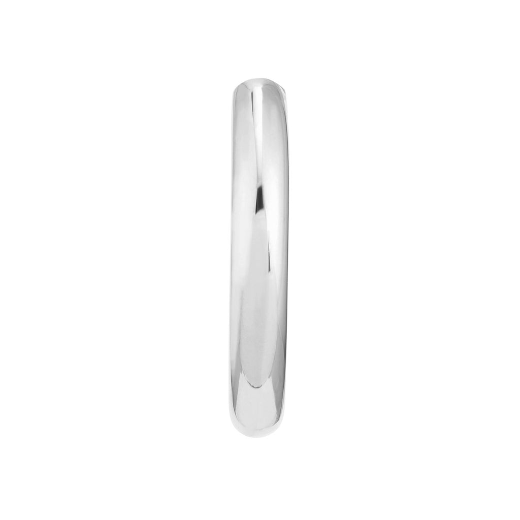 14K White Gold Medium Hoop Earring
