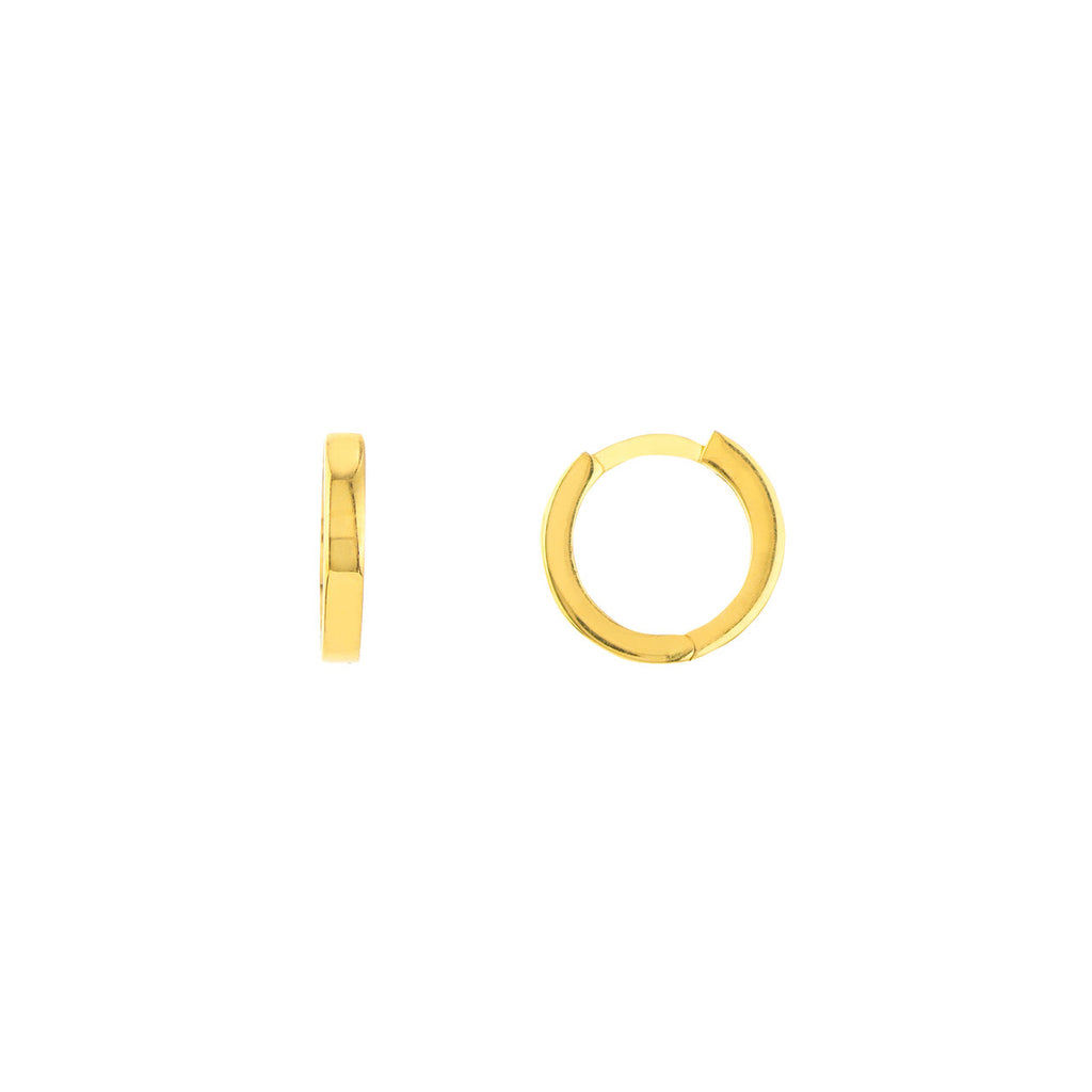 14K Yellow Gold Huggie Earrings
