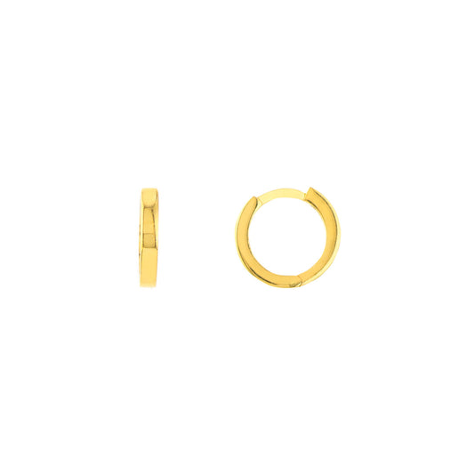 14K Yellow Gold Huggie Earrings