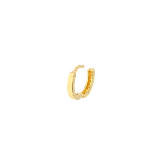 14K Yellow Gold Huggie Earring