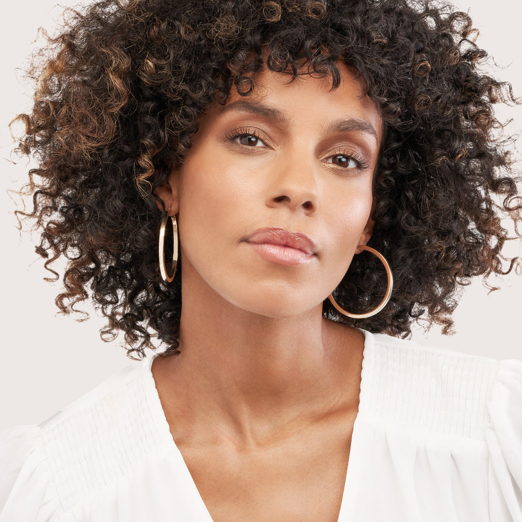 14K Yellow Gold Large Hoop Earrings