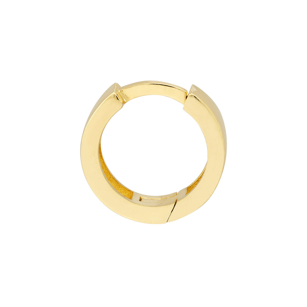 14K Yellow Gold Huggie Earring, Polished Finish