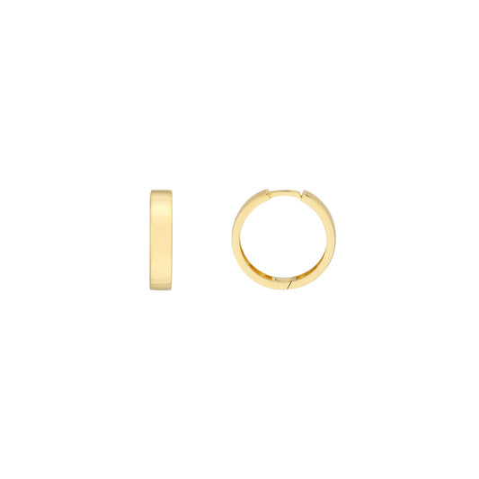 14K Yellow Gold Medium Hoop Earrings