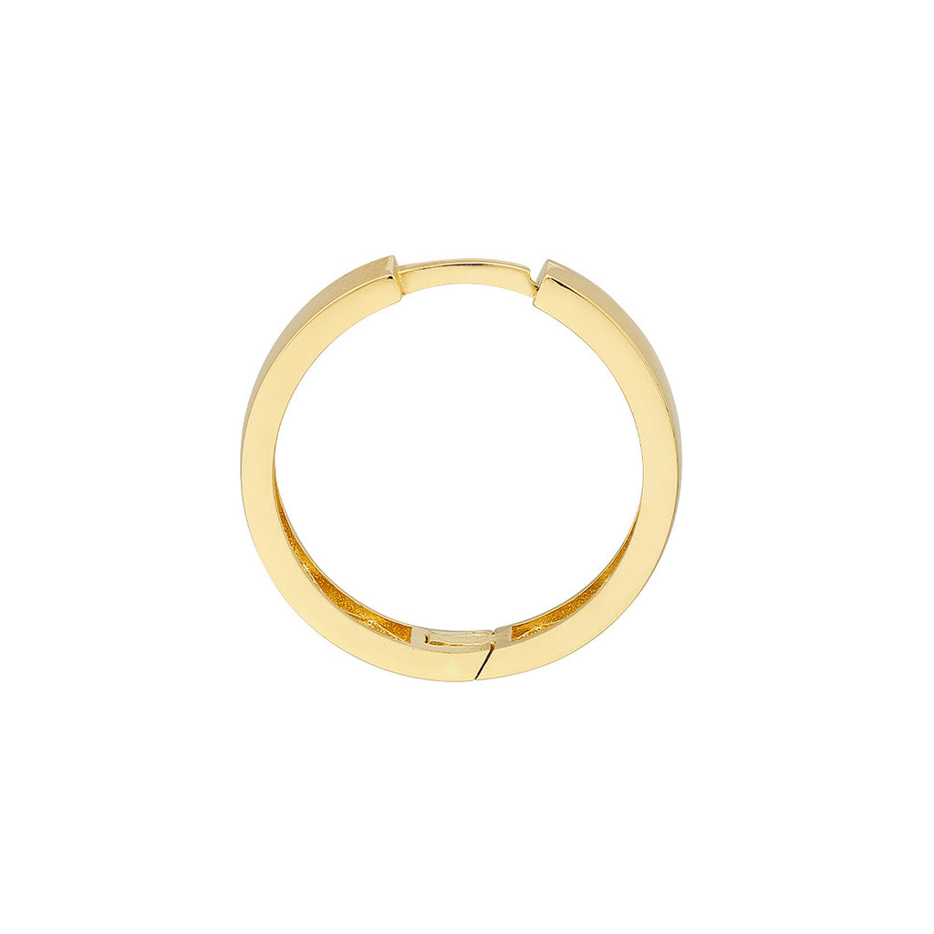 14K Yellow Gold Medium Hoop Earring