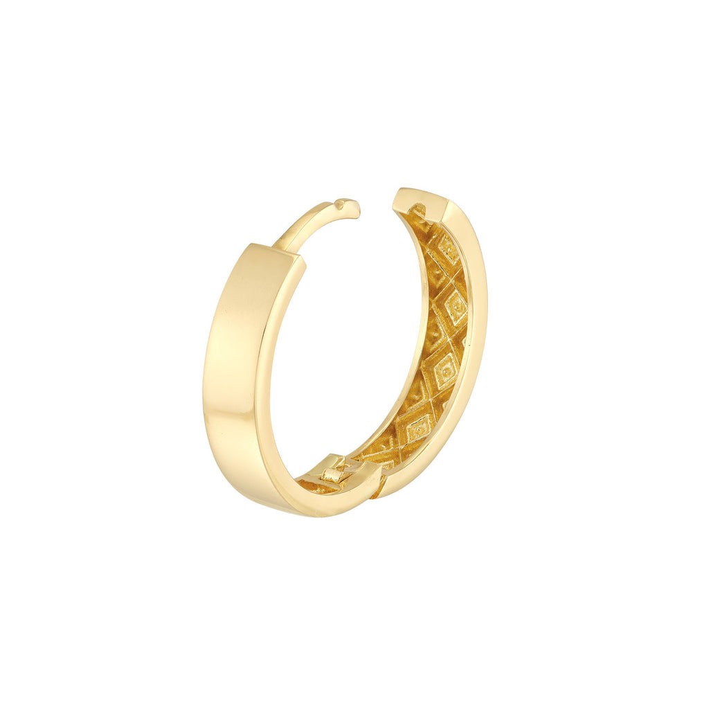 14K Yellow Gold Medium Hoop Earring