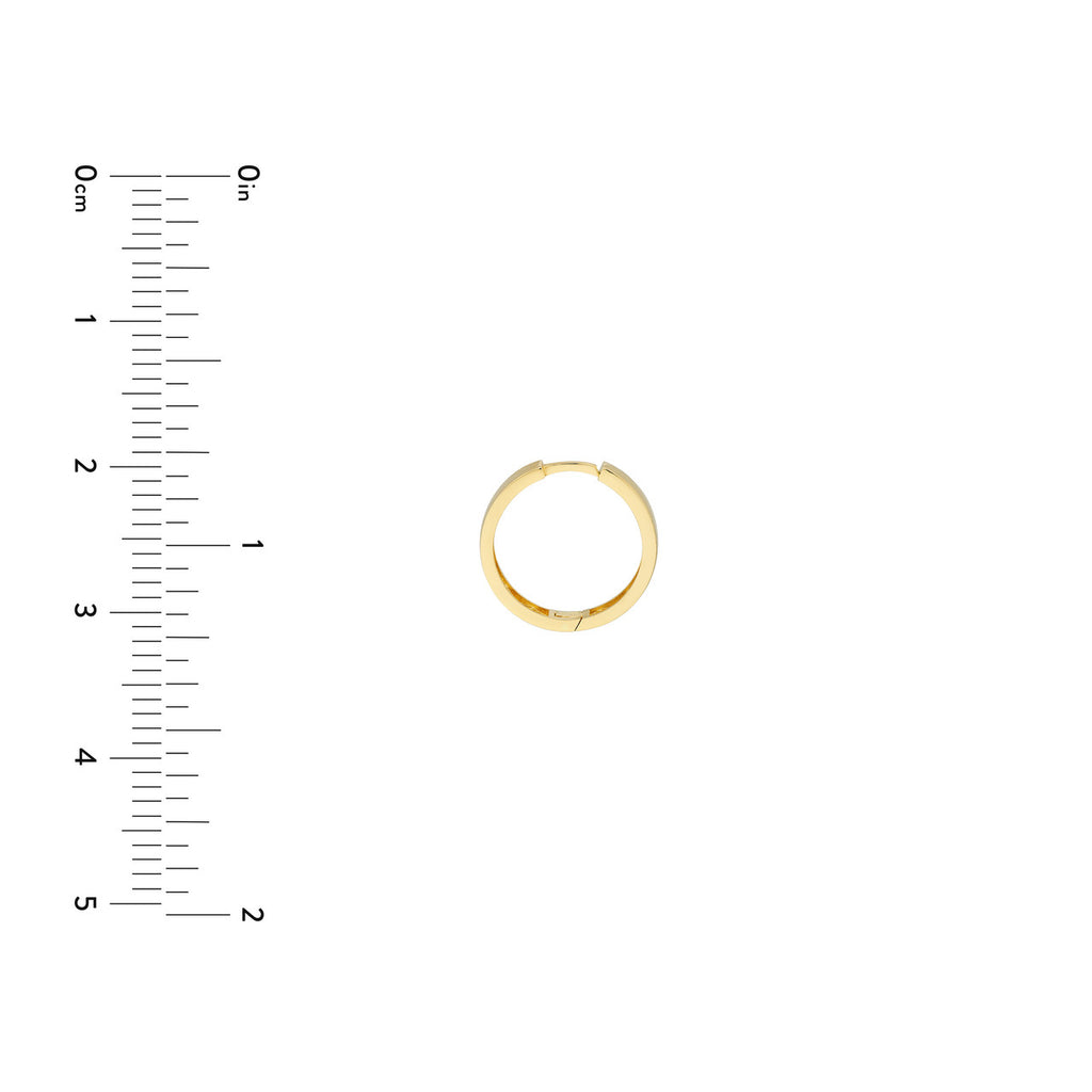 14K Yellow Gold Medium Hoop Earring