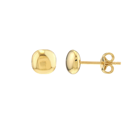 14K Yellow Gold Polished Stud Earrings