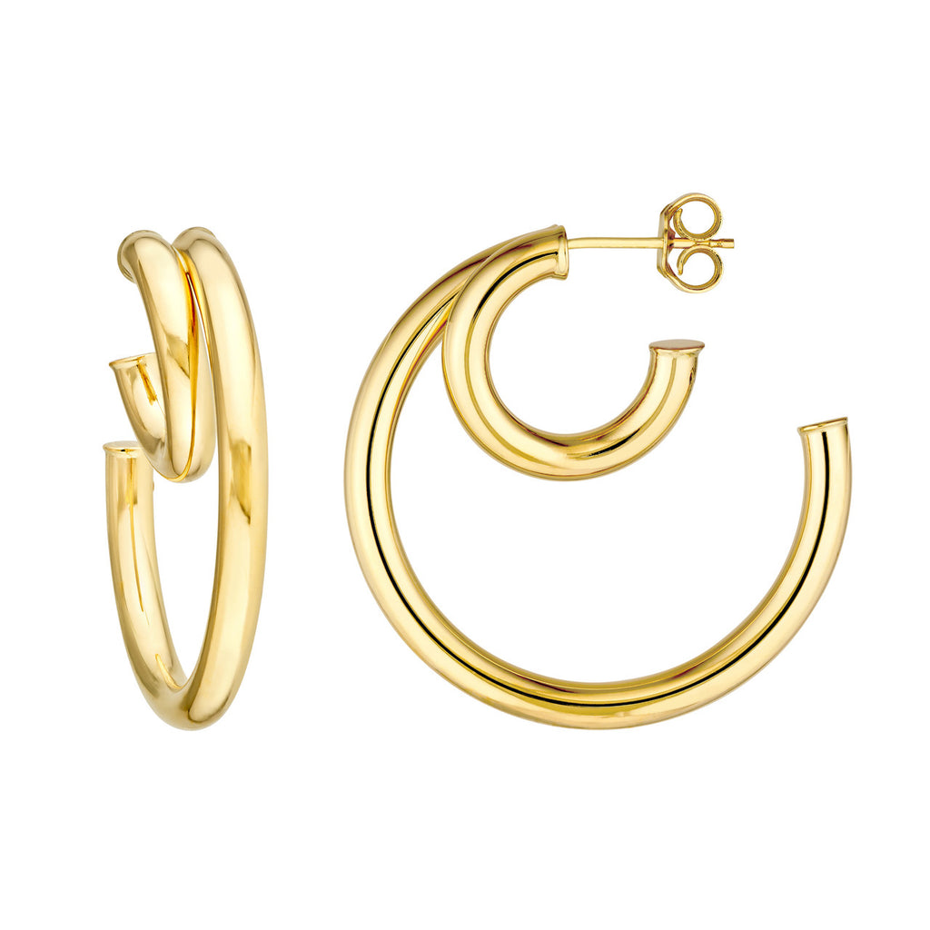 14K Yellow Gold Small Hoop Earrings
