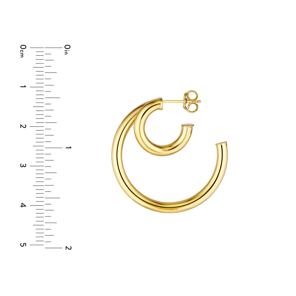 14K Yellow Gold Small Hoop Earrings