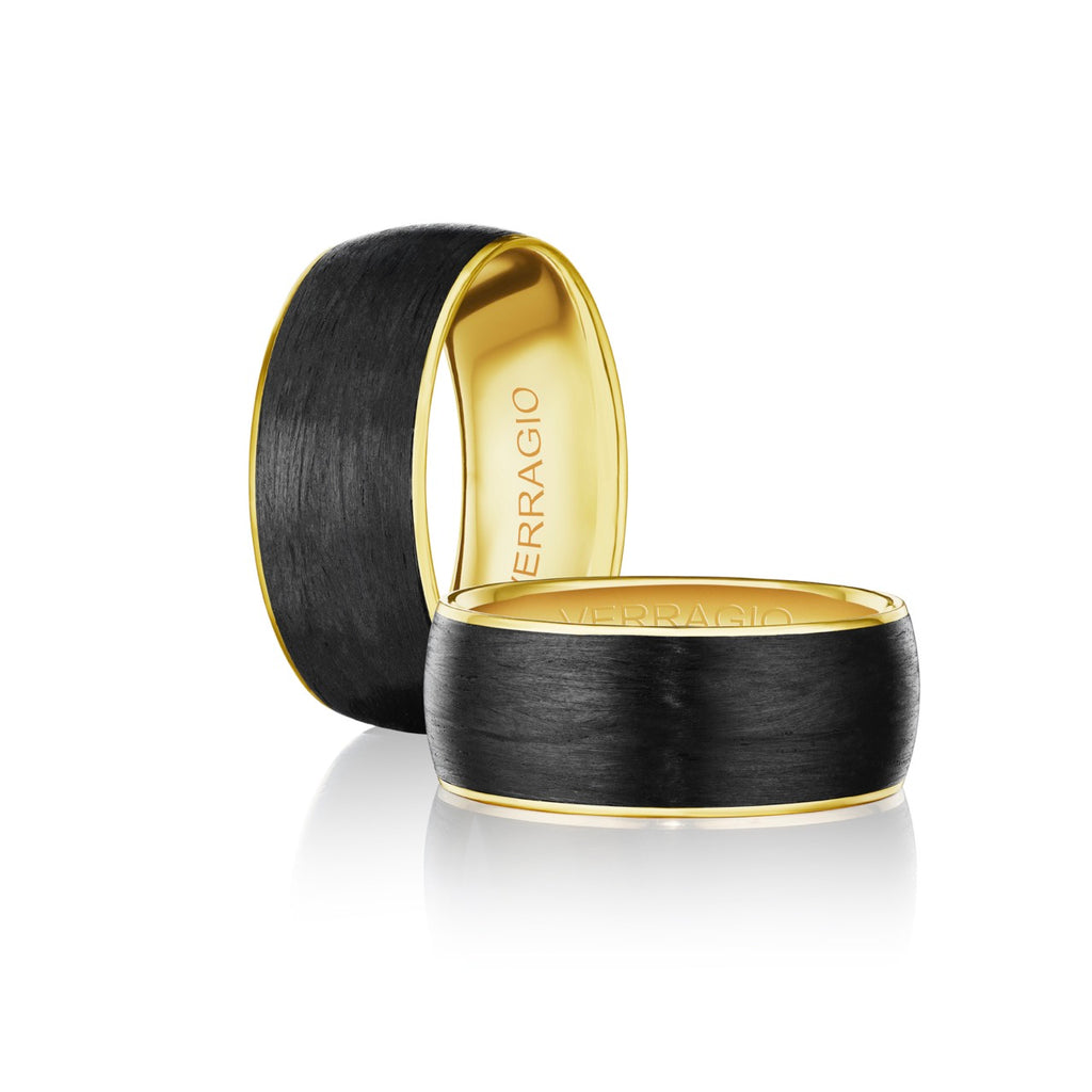 Verragio Carved Band (No Stones) in Carbon Fiber 1