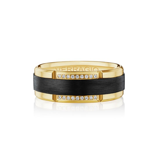 Verragio Men's Natural Diamond Band in 14 Karat Bl