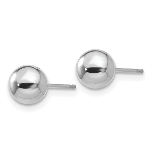 14K White Gold Stud Earrings