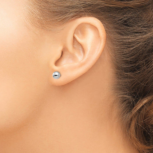 14K White Gold Stud Earrings
