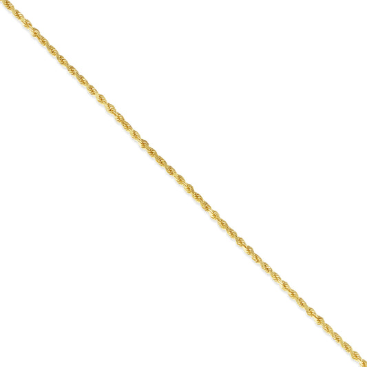 14K Yellow Gold 16" Rope Chain Necklace