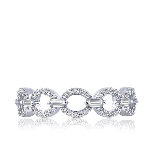 14K yellow gold ring with diamond circles.