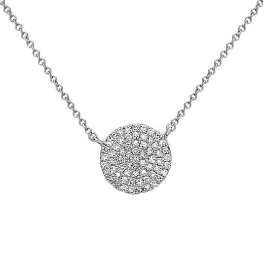 Natural Diamond Necklace in 14 Karat White with 0.21ctw H/I SI2 Round Diamonds