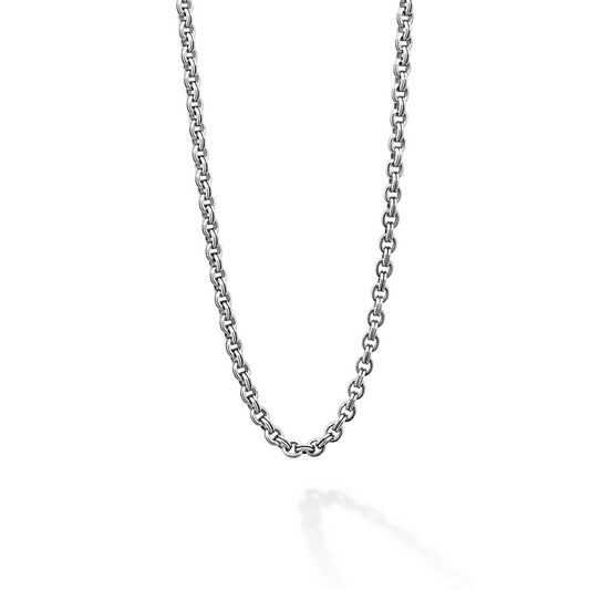 Lagos Anthem Collection Chain Necklace (No Stones) in Sterling Silver White