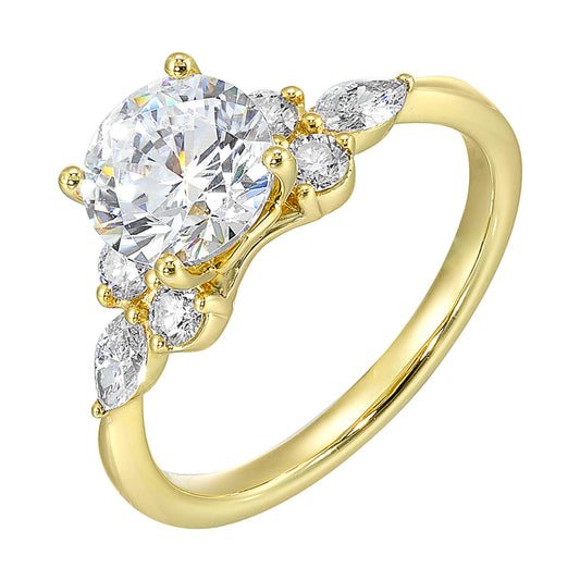 ReMARKable Designs Natural Diamond Semi-Mount Engagement Ring