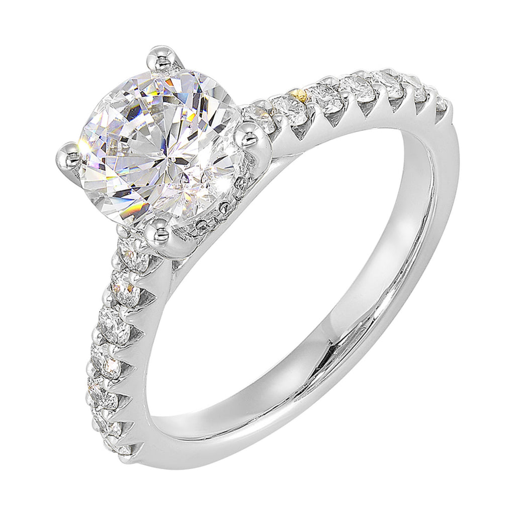 14K white gold diamond engagement ring.
