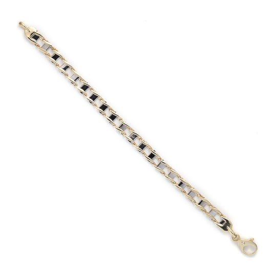 Marks Estate Department 2 Railroad Track Bracelet (No Stones) in 14 Karat Yellow Gold