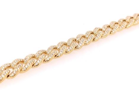 Natural Diamond Bracelet in 14 Karat Yellow with 2.09ctw Round Diamonds