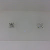 Earth Mined Diamond Studs in 14 Karat White with 0.46ctw Round Diamonds