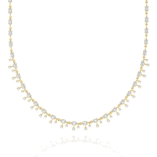 Noam Carver Natural Diamond Necklace in 14 Karat Yellow Gold
