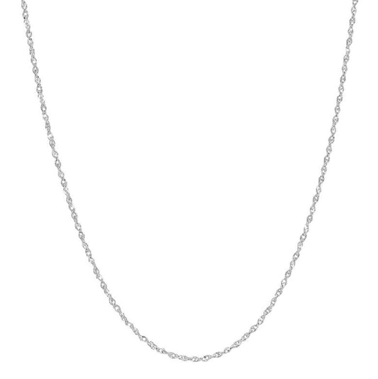 ReMARKable Designs Singapore Chain in 14 Karat White Gold, 20" 1.15mm