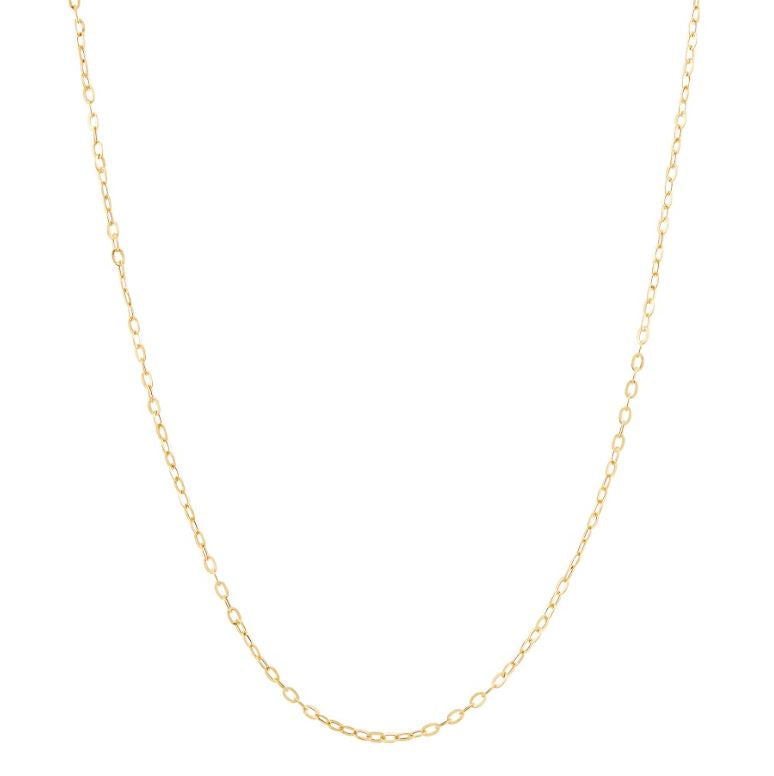 14K yellow gold rolo chain necklace.