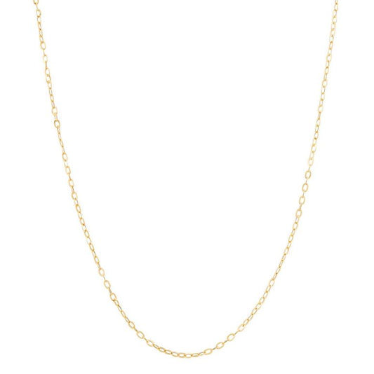 14K yellow gold rolo chain necklace.