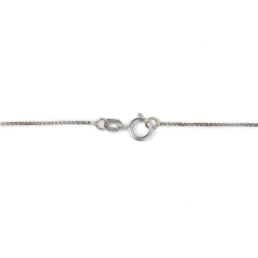 Marks Estate Department 2 Natural Diamond Necklace in 10 Karat White Gold with Round Diamonds