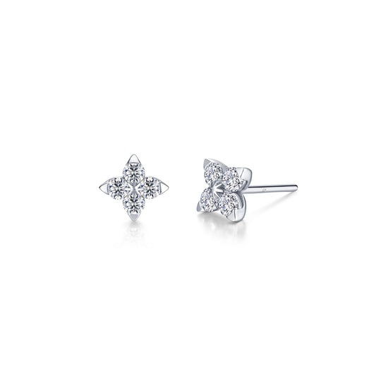 Stud Simulated Diamond Earrings in Platinum Bonded Sterling Silver 0.40ctw