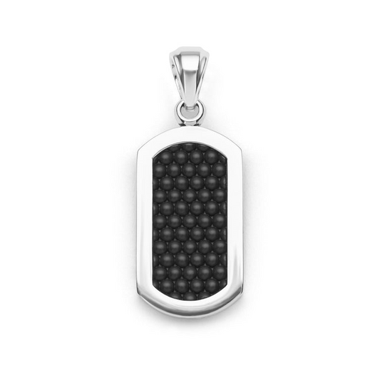 LAGOS Anthem Collection Color Gemstone Pendant Necklace in Sterling Silver - Ceramic White - Black