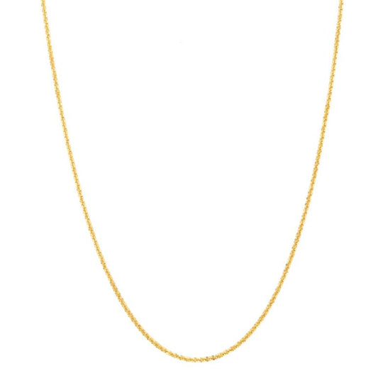 ReMARKable Designs Diamond Cut Wheat Chain in 14 Karat Yellow Gold, 20" 1mm