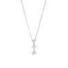 M Estate Collection Natural Diamond Necklace in 14 Karat White with 0.57ctw L/M SI1-SI2 Princess Diamonds