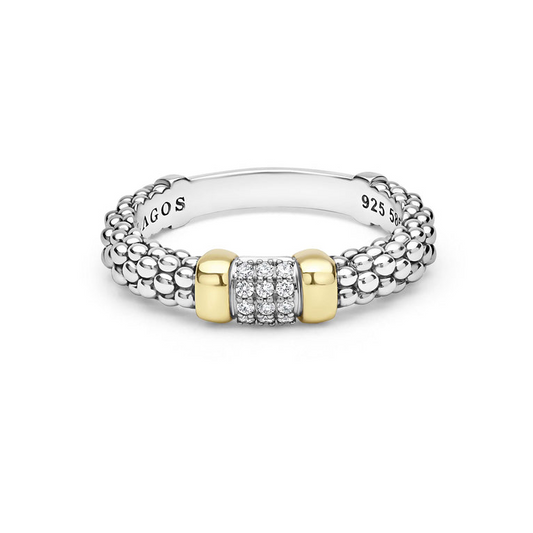 Lagos Signature Caviar Collection in Sterling Silver - 14 Karat White - Yellow