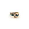 ReMARKable Estate Color Gemstone Ring in 14 Karat Yellow Gold with 1 Princess G VS2 Diamond 0.23ctw
