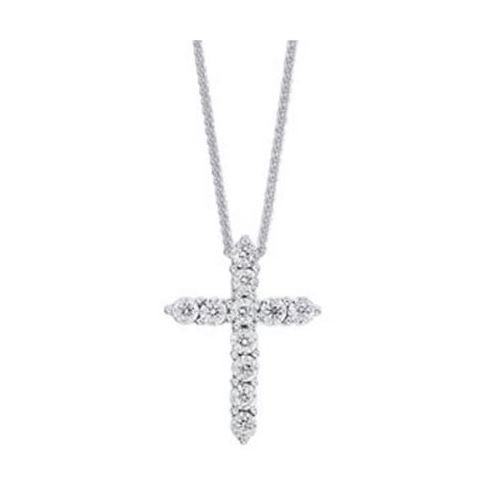 Natural Diamond Necklace in Sterling Silver White with 0.10ctw Round Diamonds