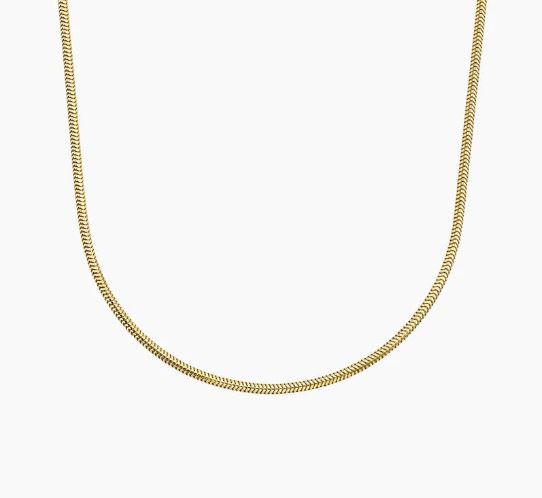 14K yellow gold polished snake chain.