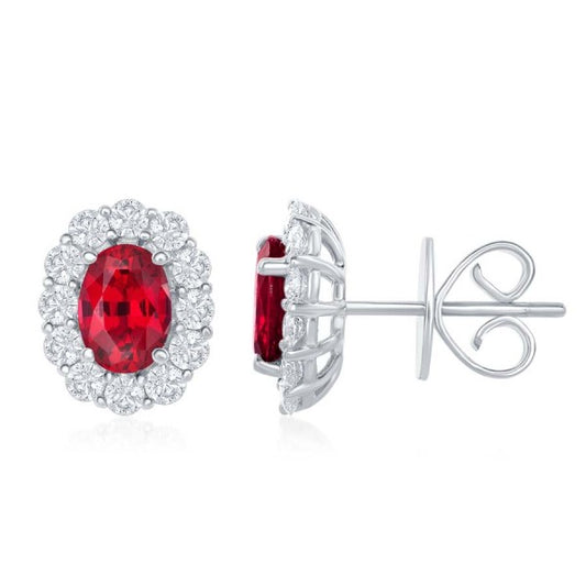 JEWELS BY JACOB Color Gemstone Earrings for Ladies in Precious Metal