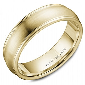 Bleu Royale Collection Carved Band (No Stones) in 14 Karat Yellow 6.5MM