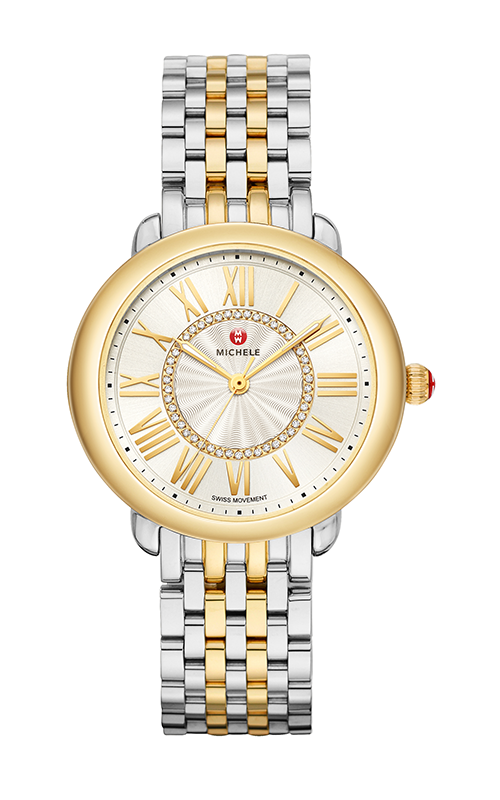 Ladies Michele Serein Mid Fashion Timepieces with 0.11ctw Round Diamonds MWW21B000148