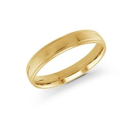 14K yellow gold carved band, 4MM wide.