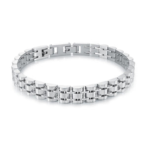 Rolex Link Bracelet (No Stones) in Stainless Steel White