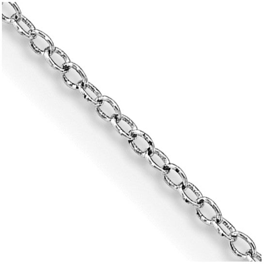 10K white gold curb chain necklace.