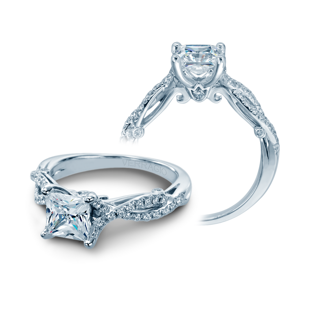 Insignia Collection Diamond Accent Vintage Mined Diamond Engagement Ring in 18 Karat White with 0.30ctw F/G VS2 Round Diamonds